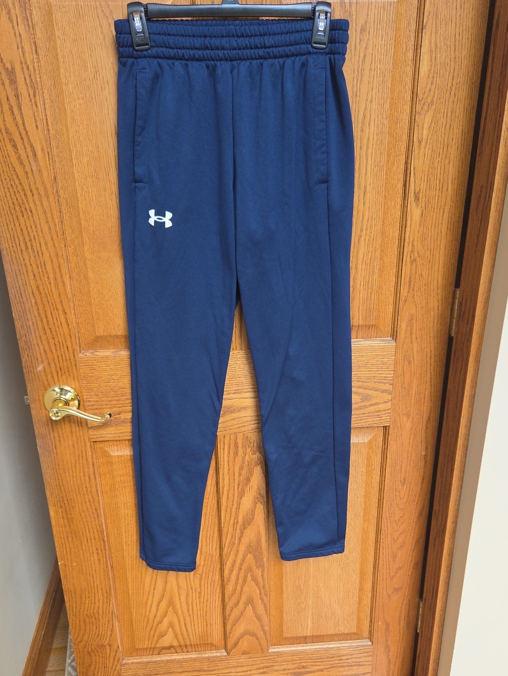 Under Armour Navy Blue Jogger Pants with White Logo